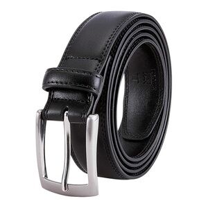 NWT-MILORDE-BLACK GENUINE LEATHER BELT-WAIST 42